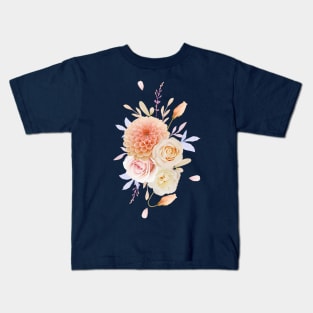 Roses dahlia flower Kids T-Shirt